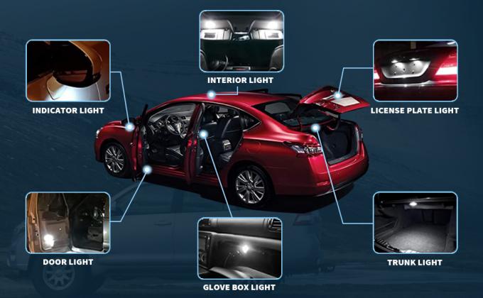 194 van de automobiel LEIDENE de Spaanders Gloeilampen6500k Wig T10 SMD 5050 8