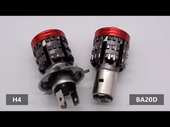 Groothandel Super Bright Motorcycle koplamp H4 BA20D geleid laag/hoog licht engel oog duivel oog licht voor
