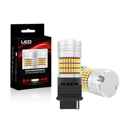 kopen CANBUS LED Bulbs Built-in Resistor 3156 3157 3156K P27W T25 With 3014 LED Chips 27W 1000LM White Amber for 12V Turn Signal Light online manufacture