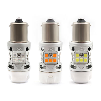 kopen T3 Error Free 1156 BA15S BAU15S Light Bulb 12V 24W White Amber Red Car Motorcycle LED Turn Signal Lights With Ceramics online manufacture