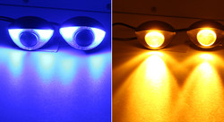 LEIDENE van de douane300lm 6000K Motorfiets Koplampen Hawk Eye Lights 10SMD