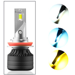 Auto wijzigde de de hoofd lichte LEIDENE drie-Kleur van H11 LEIDENE koplampen automobielkoplamp foglight 12-36V A lamp