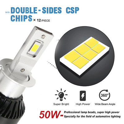 Van het LEIDENE van autokoplampen H3 6500K 12-36V het hoofdsysteem Gloeilampenproduct en de voormistlamp van 3000LM 30W