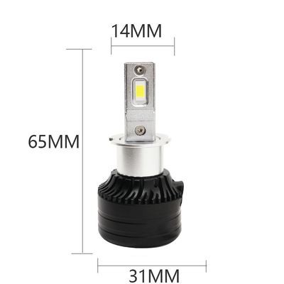 Van het LEIDENE van autokoplampen H3 6500K 12-36V het hoofdsysteem Gloeilampenproduct en de voormistlamp van 3000LM 30W