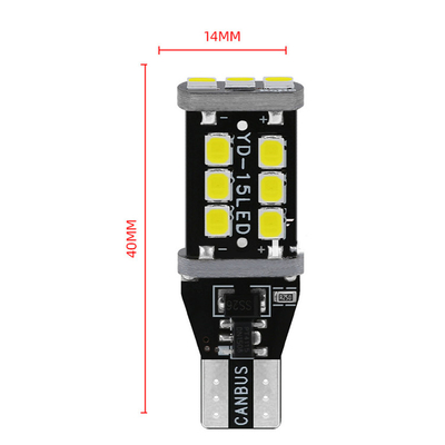 Automobiel LEIDENE van W6W WY16W 15 SMD Koplamp 2835 Einde Licht T15 Auto Geleid Licht