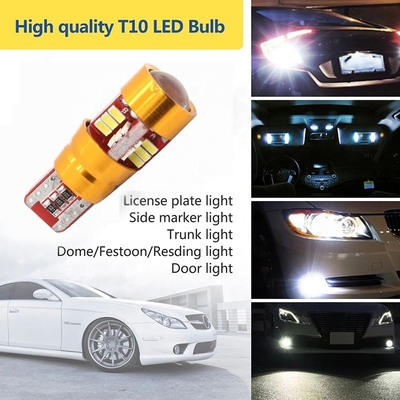 12V Canbus T10 3014 27SMD-leiden van Auto Gloeilampen voor van het de Lezingsparkeren van de Vrachtwagenskoepel de Reservelicht
