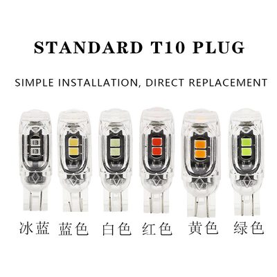 LEIDENE Hoge Helderheids Automobiel LEIDENE Gloeilampen T10 3030 de Nummerplaat Lichte Auto Sidelamp van 5SMD Canbus