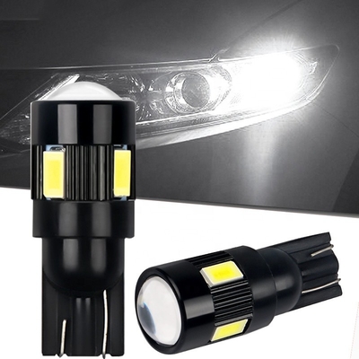 T10 5630 6 SMD Nonpolarity leidden Gewijzigde LEIDENE van Auto Zij Gloeilampen Bol gelijkstroom 12V