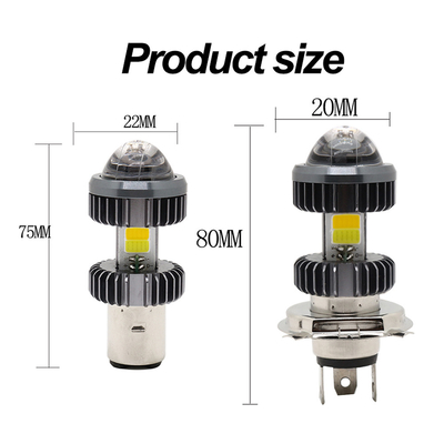 Motorfiets Geleide de Projectorh4 BA20D Dubbele Kleur 20W Mini Fog Driving Lights Bulbs van de Koplampbol