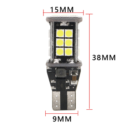 T15 3030 van het LEIDENE van 24SMD Canbus Licht van de de Autohoek Koplamp12v Hoogtepunt het Omkerende