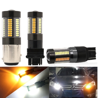 De LEIDENE Remrichtingaanwijzer steekt 1157 3157 7443 4014 Dubbele de Kleuren Witte Gele 12V Achtbaan aan van 66SMD