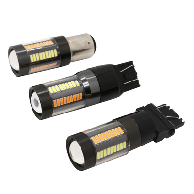 De LEIDENE Remrichtingaanwijzer steekt 1157 3157 7443 4014 Dubbele de Kleuren Witte Gele 12V Achtbaan aan van 66SMD