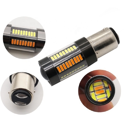 De LEIDENE Remrichtingaanwijzer steekt 1157 3157 7443 4014 Dubbele de Kleuren Witte Gele 12V Achtbaan aan van 66SMD