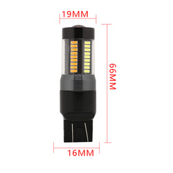 De LEIDENE Remrichtingaanwijzer steekt 1157 3157 7443 4014 Dubbele de Kleuren Witte Gele 12V Achtbaan aan van 66SMD