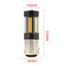 De LEIDENE Remrichtingaanwijzer steekt 1157 3157 7443 4014 Dubbele de Kleuren Witte Gele 12V Achtbaan aan van 66SMD