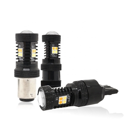 Dubbele LEIDENE van de Kleuren van de Witte Gele 12V Achtbaan Lichten 1157 3157 7443 3030 16SMD Remrichtingaanwijzer