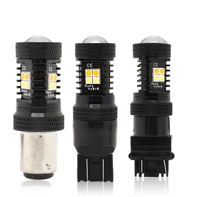 Dubbele LEIDENE van de Kleuren van de Witte Gele 12V Achtbaan Lichten 1157 3157 7443 3030 16SMD Remrichtingaanwijzer