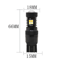 Dubbele LEIDENE van de Kleuren van de Witte Gele 12V Achtbaan Lichten 1157 3157 7443 3030 16SMD Remrichtingaanwijzer