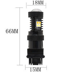 Dubbele LEIDENE van de Kleuren van de Witte Gele 12V Achtbaan Lichten 1157 3157 7443 3030 16SMD Remrichtingaanwijzer