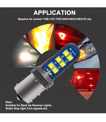 5w universele Geleide Staart Lichte Richtingaanwijzer Mini Headlamps 12SMD