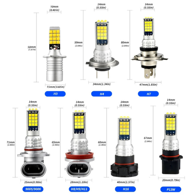 Lichten Twee Kleur Lichte H11 9006 881 H3 H8 H7 3030 van de hoge Machts Universele Automobiele Mist