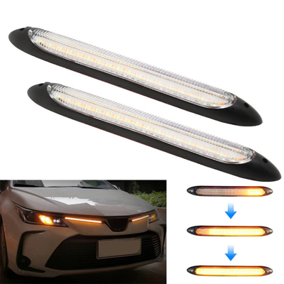 2 de Koplamp LEIDENE van de kleuren Opeenvolgende Flexibele Auto Buisstrook DRL het Dag Lopen