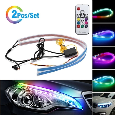5050 30cm 12V DRLled Flexibele Buislichten voor Auto's LEIDEN Neon RGB met Afstandsbediening