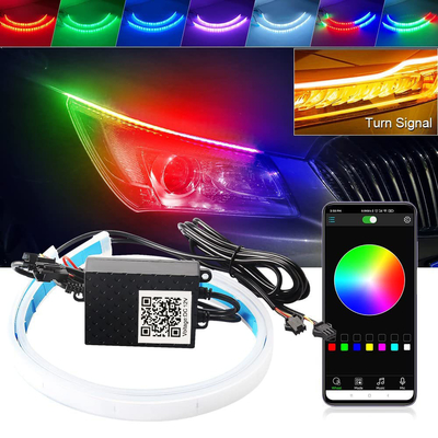 APP Controledrl LEIDENE Dagtijd die Lichte Universele RGB Neon Waterdichte Achtbaan in werking stellen