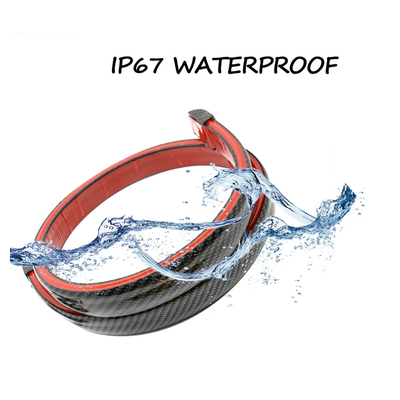 IP65 waterdichte Automobiel Geleide Stoplichtstroken 2835 Koolstofvezel