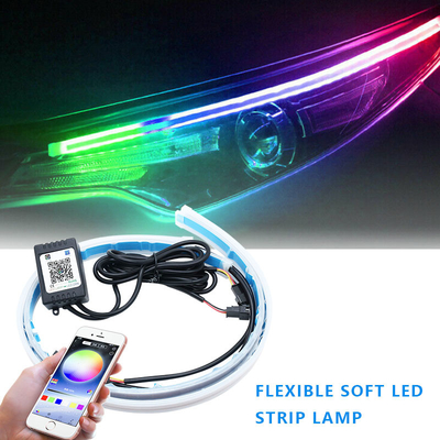 De Lichten RGB APP van de neon Waterdichte Achtbaan Auto Dag Lopende Controle DRL 12 volt