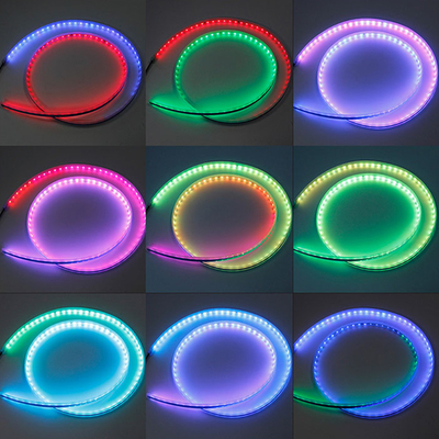 van de de Dagcm Tijd die van 2pcs 30/45/60 RGBLED Lichte Slanke Opeenvolgende Flexibele Geleide Richtingaanwijzerstrook in werking stellen