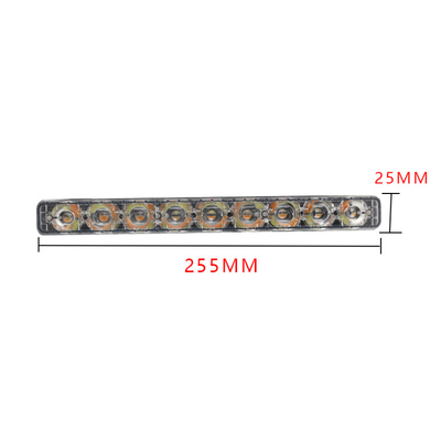 Strook van de de Autokoplamp Geleide Buis van aluminium Automobiele Drl Twee Kleur met ABS Lens