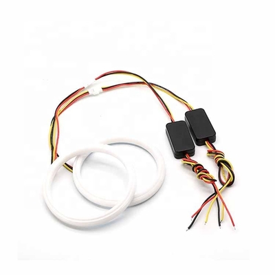 4014 LEIDENE Auto Omringende Lichten 60mm die DRL Licht Dubbel Kleur Geleid Angel Eyes Kit in werking stellen