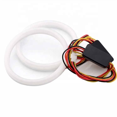 4014 LEIDENE Auto Omringende Lichten 60mm die DRL Licht Dubbel Kleur Geleid Angel Eyes Kit in werking stellen