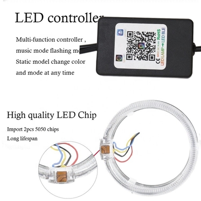 Van de Haloringen van DRL RGB de Auto Binnenlandse Geleide Omringende Lichten CCFL Angel Devil Eyes 80mm 95mm 105mm 110mm