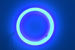 Katoen Licht Maïskolf Geleid Angel Eyes Car Headlight Aperture 70MM RODE BLAUWE Mistlamp 12-18V 60MM 80MM