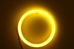 Katoen Licht Maïskolf Geleid Angel Eyes Car Headlight Aperture 70MM RODE BLAUWE Mistlamp 12-18V 60MM 80MM