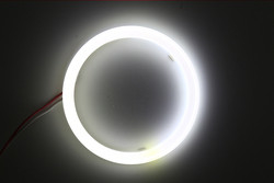 Katoen Licht Maïskolf Geleid Angel Eyes Car Headlight Aperture 70MM RODE BLAUWE Mistlamp 12-18V 60MM 80MM