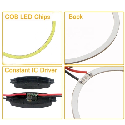 LEIDENE van maïskolfangel eyes Auto Omringende Lichten 100MM RODE BLAUWE Mistlamp 12-18V