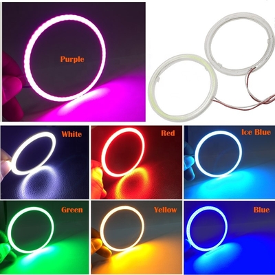 LEIDENE van maïskolfangel eyes Auto Omringende Lichten 100MM RODE BLAUWE Mistlamp 12-18V