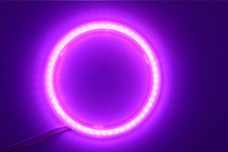 LEIDENE van maïskolfangel eyes Auto Omringende Lichten 100MM RODE BLAUWE Mistlamp 12-18V