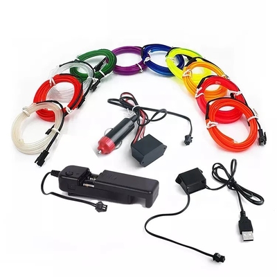 RGB van de de Draadauto van Neon Decoratieve Gr van de Atmosfeerlichten Binnenlandse lijn van USB DIY koude lichte