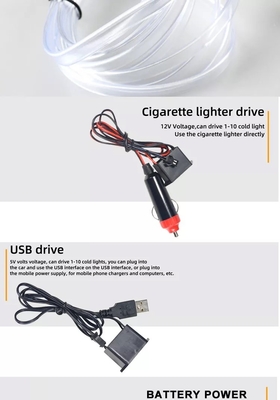 RGB van de de Draadauto van Neon Decoratieve Gr van de Atmosfeerlichten Binnenlandse lijn van USB DIY koude lichte