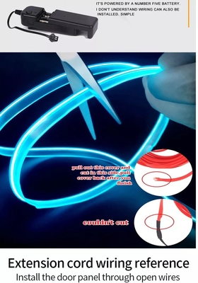 RGB van de de Draadauto van Neon Decoratieve Gr van de Atmosfeerlichten Binnenlandse lijn van USB DIY koude lichte