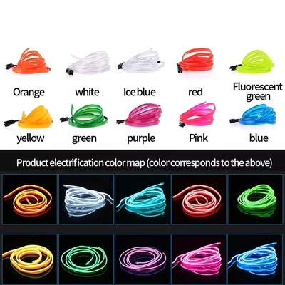 RGB van de de Draadauto van Neon Decoratieve Gr van de Atmosfeerlichten Binnenlandse lijn van USB DIY koude lichte