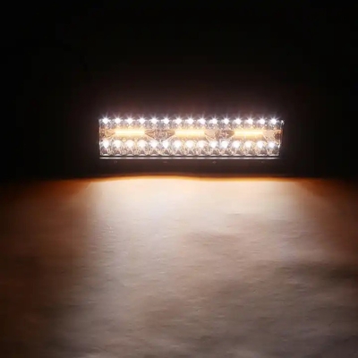 9 inch 180W Dual Row LED Light Bar Wit / Amber Voor offroad auto's