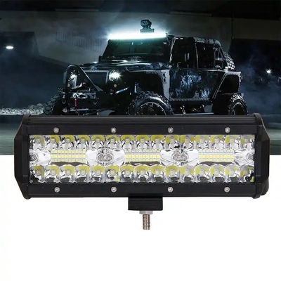 9 inch 180W Dual Row LED Light Bar Wit / Amber Voor offroad auto's