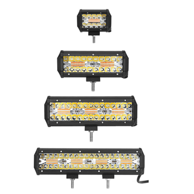9 inch 180W Dual Row LED Light Bar Wit / Amber Voor offroad auto's