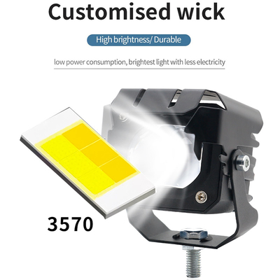12-80V Amber 3570 LED Dual Color LED Werklichten Voor Motorfiets 30-60W Off Road Driving Lights