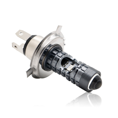 Mini rijlicht DRL Motorfiets LED koplamp Lamp H4 H6 BA20D P15D Auto Auto Fisheye Projector Lens Dubbelkleurig